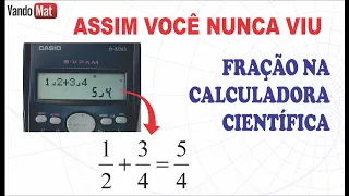 FRAÇÃO NA CALCULADORA / PEGA ESSA DICA #dica #macete #fração #calculadora