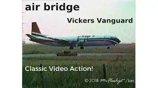 air bridge carriers Vickers Vanguard  {G-APEP}  in 1987  * Classic Vintage Action! *