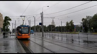 "Про транспорт" трамвай ктм23 / поездка по 14 маршруту г. Москва