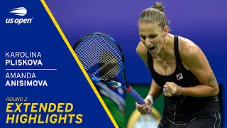 Karolina Pliskova vs Amanda Anisimova Extended Highlights | 2021 US Open Round 2