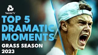 Grass Court Drama: Top 5 Dramatic ATP Tennis Moments From 2023 Grass Season! 👀