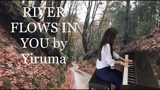 River Flows In You - Yiruma | Piano Cover | Tillbourne Waterfalls Surrey England | Relaxing Music