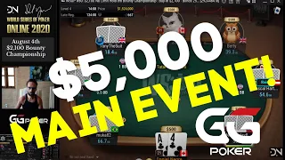 2020 WSOP Online $5,000 Main Event Day 1