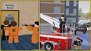 FAKE FBI Take over Police station! Hostage Situation Inside... | Liberty County (Roblox)