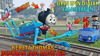 UPIN IPIN RIDE ON THOMAS TRAIN TO THE CITY - GTA 5 BOCIL SULTAN