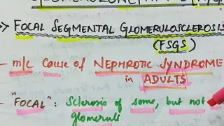 Focal segmental Glomeruloscerosis | Pathology | Handwritten notes