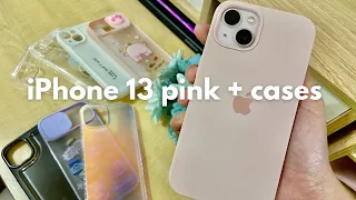 new iPhone 13 Pink 256 gb plus aesthetic phone cases ✨unboxing