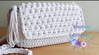 شنطة كروشيه بغرزة جديدة سهلة للمبتدئين Crochet bag, sac au crochet,bolsa de crochê, сумка крючко،