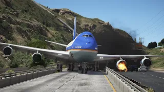 Boeing VC-25 (747) Emergency Landing On California Highway | GTA 5