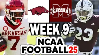 Arkansas at Mississippi State - Week 9 Simulation (2024 Rosters for NCAA 14)