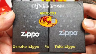 Zippo Comparison (GENUINE VS FAKE) JACK DANIEL'S LABEL CLASSIC EMBLEM | Brass Lighters | ARCz-231