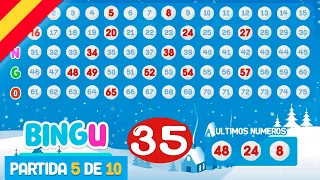 BINGO 75 Bolas diseño NAVIDAD, para jugar en casa con tus amigos | BINGU