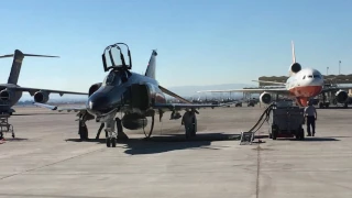 Phantom F-4E Last flight Engines Power Up! At Nellis AFB Air Show.