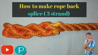 How to make back splice for 3 strand rope (Tagalog) by RodFort TV