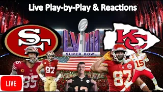 San Francisco 49ers vs Kansas City Chiefs Super Bowl LVIII LIVE STREAM REACTION | Live Fan Reaction