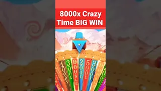 Crazy time big win today, OMG!! 8000x win And Others! TOPSLOT the big win