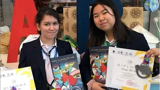 "The children are painting the world" winners from Haileybury Almaty