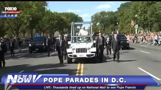 FNN: Pope Greets Thousands During Parade in Washington D.C.