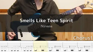 Nirvana - Smells Like Teen Spirit Bass Cover 弾いてみた TAB