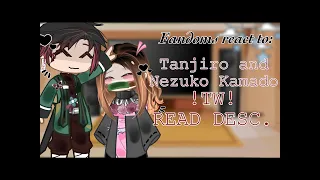 Fandoms React To: Tanjiro and Nezuko Kamado//!TW! READ DESC//Part 4/?