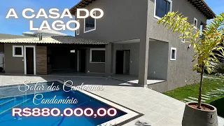 LINDA CASA 4 QUARTOS COM VISTA PARA O LAGO NO SOLAR DOS CANTARINOS I   SÃO PEDRO DA ALDEIA RJ