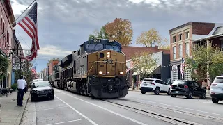 Truck Doesn't Know What To Do, Street Running Train Coming! Train Runs Stop Sign, Knocks Down Signal
