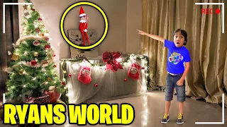 Ryan's World CAUGHT ELF ON THE SHELF MOVING IN REAL LIFE!