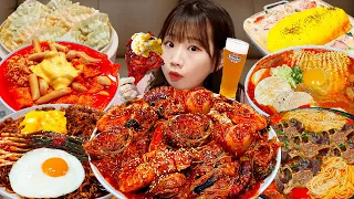 Sub)Real Mukbang- Legendary video for you hungry 🔥 Chicken, ramen, seafood 🍱 KOREAN FOOD ASMR