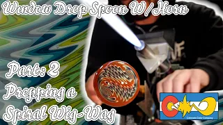 Part 2 : Prepping a Spiral Wig-Wag Ball - Colorado Color Company - Glassblowing - How to make a pipe