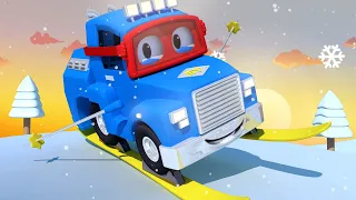Desenhos animados de caminhão para crianças -  Colectie de Craciun - Camionul ski - Super caminhão