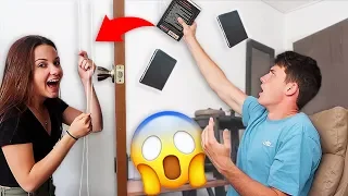 HILARIOUS Haunted Room PRANK On Boyfriend!!