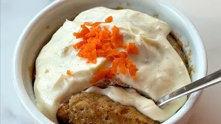 Carrot Mug Cake Recipe 🥕 | BEST 1 Min Carrot Cake in a Microwave