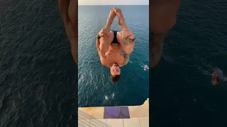 diving off a 25m balcony in Italy 🇮🇹👋 #shorts