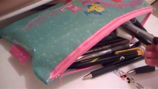 ASMR pencil case arranging pens