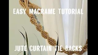 Macrame Curtain Tie Backs | Macrame Jute | Macrame Tutorial