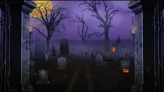 Haunted Graveyard Halloween Ambience/ASMR: 3 Hours of Relaxing Ambient Halloween Night Sounds