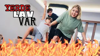 EVİN İÇİNDE YERDE LAV VAR CHALLENGE !! THE FLOOR İS LAVA CHALLENGE