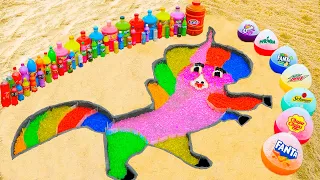 How to make Rainbow Thelma The Unicorn with Orbeez, Balloons of Fanta, Coca Cola vs Mentos & Sodas