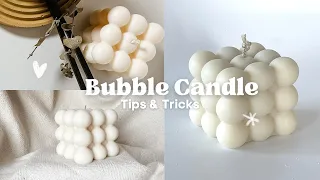 Bubble candle tutorial, how to make the perfect bubble candle | Wick? Wax?