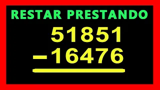 ✅👉 Resta prestando de 5 cifras ✅ Como Restar Prestando