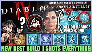 Diablo 4 - New Best INFINITE DPS Sorcerer Build Found - Shatter Ice Spikes BREAK Abattoir - Guide!