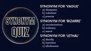 English Vocabulary Test - 2. CAN YOU SCORE 20/20? | Synonyms Quiz