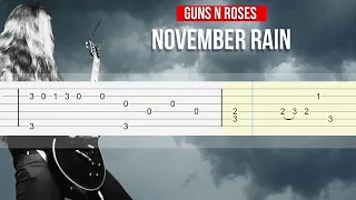 November Rain -  Guns N' Roses - Fingerstyle Guitar Tutorial Cover TAB