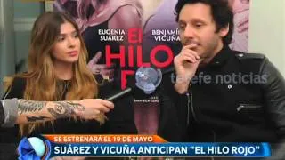 “La china” Suárez y Benjamín Vicuña a solas con Telefe Noticias