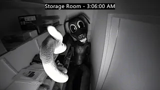 Cartoon Dog Hiding in Storage Room