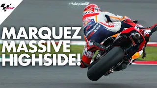 HUGE highside for Marc Márquez! | 2019 #MalaysianGP