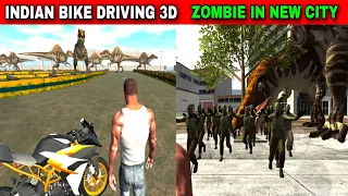 Zombie in New City 100 Dinosaur | Funny Gameplay Indian Bikes Driving 3d 🤣🤣