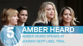 Amber Heard speaks outside Johnny Depp libel trial in London - in full | 5 News