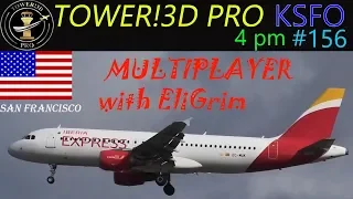 Multiplayer San Francisco with EliGrim Tower!3D Pro KSFO @ 4pm