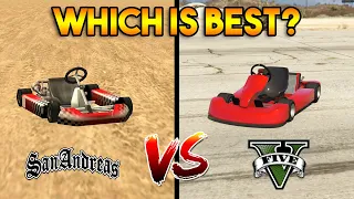 GTA 5 GO KART VS GTA SAN ANDREAS GO KART : WHICH IS BEST?